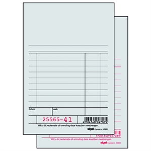 Sigel 40925 kassablok / grijs met carbon / 2x 50 vel