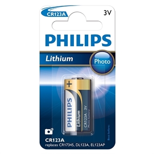 Philips lithium batterij CR123A / 1 stuk