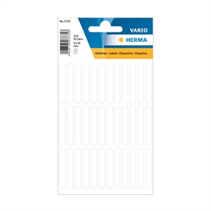 Herma 3735 multifunctionele etiketten | 5 x 35 mm | wit | 252 etiketten