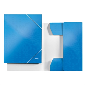 Leitz 39820036 WOW 3-klepsmap / A4 / karton / blauw metallic