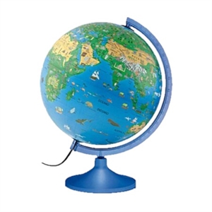 Atmosphere wereldbol met verlichting / Family Line / Franstalig / 30 cm