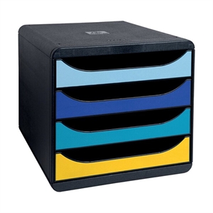 Exacompta 3104202D Bee Blue ladeblok | polystyreen | assorti | 4 laden
