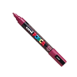 POSCA PC-5M verfmarker / wijnrood / ronde punt / 1,8 - 2,5 mm