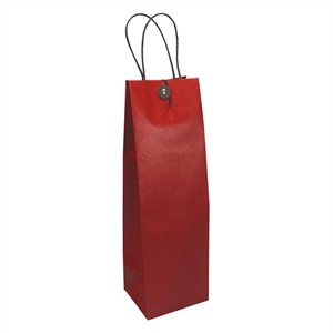 Papieren wijnflestas met sluiting / 100 x 360 mm / rood / 10 stuks