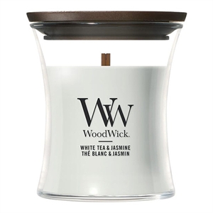 Woodwick Mini Hourglass / White Tea en Jasmine / 90 gram