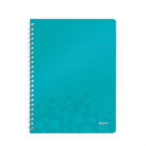 Leitz collegeblok 4637 WOW / A4 / gelinieerd / ijsblauw metallic / 80gr. / 80 vel