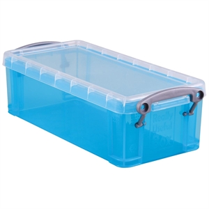 Really Useful Box opbergdoos / polypropyleen / transparant helblauw / 0,9 liter