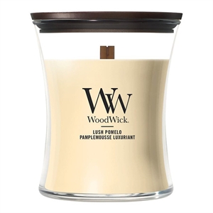 Woodwick Medium Hourglass geurkaars / Lush Pomelo / 275 gram