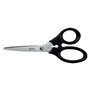 Leitz 54240095 schaar / RVS / zwart / 185 mm