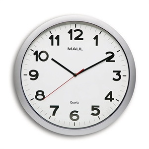 Maul MAULstep wandklok / kunststof / grijs / 40 cm