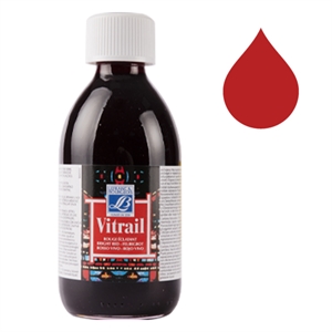 Lefranc Bourgeois Vitrail glas & porseleinverf 433 / bright red / 250 ml
