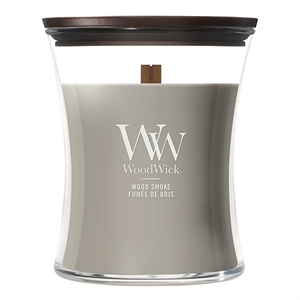 Woodwick Medium Hourglass geurkaars / Wood Smoke / 275 gram