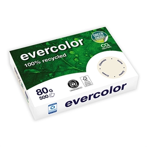 Clairefontaine Evercolor gerecycled papier / ivoor / A4 / 80 gr. / 500 vel