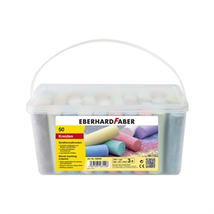 Eberhard Faber rond stoepkrijt / stoepkrijt / verschillende kleuren / 50 stuks