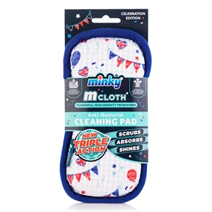 Minky Celebration Triple Action schoonmaakpad / Anti-Bacterieel / blauw