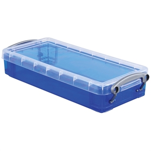 Really Useful Box opbergdoos / polypropyleen / transparant blauw / 0,55 liter