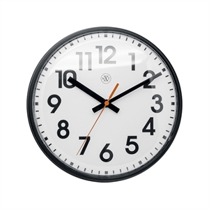 NeXtime wandklok / kunststof / zwart / 26 cm