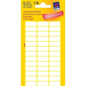 Avery Zweckform 3073 multifunctionele etiketten / wit / 20 mm x 8 mm / 234 etiketten