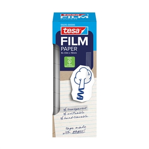 Tesa papier plakband / transparant / 19 mm x 33 m / 8 rollen