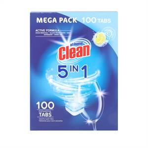 At Home Clean 5-in-1 vaatwastabletten / Lemon / 100 tabs