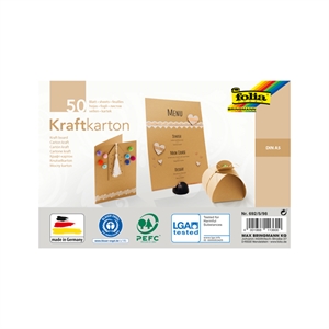 Folia kraftpapier / A5 / bruin en zandkleur / 50 vel