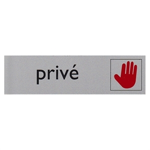 Posta Rica bordje privé / zilver / kunststof