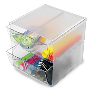 Deflecto Classic Cube organizer / 4 lades / transparant / 153 x 153 x 153 mm