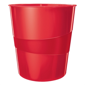 Leitz 5278 WOW papiermand / polystyreen / rood / 15 liter