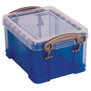 Really Useful Box opbergdoos / polypropyleen / transparant blauw / 0,3 liter