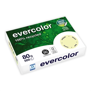 Clairefontaine Evercolor gerecycled papier / lichtgeel / A4 / 80 gr. / 500 vel