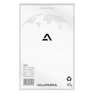 Aurora kladblok / blanco / 135 x 210 mm / 45 gr. / 200 vel