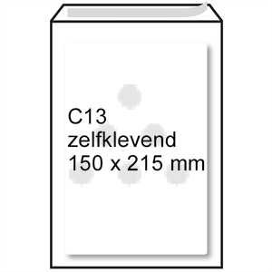 Raadhuis paklijst envelop / onbedrukt / zelfklevend / DL / 225 mm x 122 mm / 1000 stuks