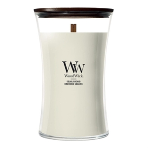 Woodwick Large Hourglass geurkaarsen / Solar Orchid / 610 gram
