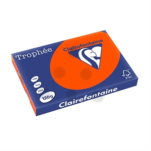 Clairefontaine papier / kardinaalrood / A3 / 120 gr. / 250 vel