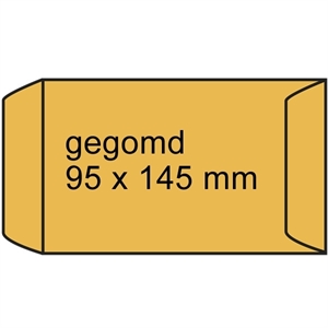 Raadhuis loonzakje / gegomd / 95 mm x 145 mm / 1000 stuks
