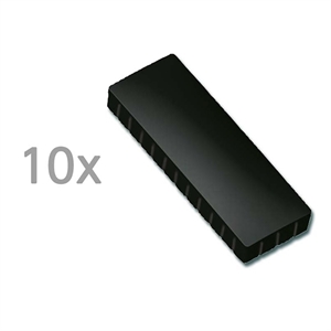Maul magneet / rechthoekig / zwart / 10 stuks