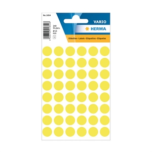 Herma 1854 markeringspunten / 13 mm / fluorgeel / 240 etiketten