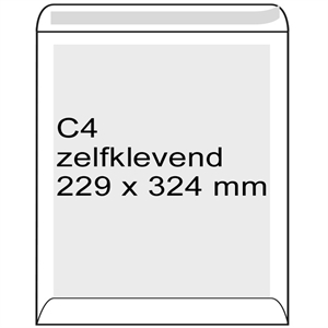 Raadhuis bordrugenvelop / zelfklevend / C4 / 229mm x 324mm / 100 stuks