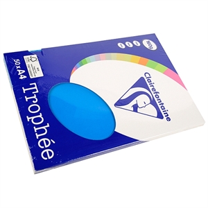 Clairefontaine papier / caraïbenblauw / A4 / 160 gr. / 50 vel