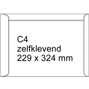 Raadhuis akte envelop / zelfklevend / C4 / 229 mm x 324 mm / 250 stuks