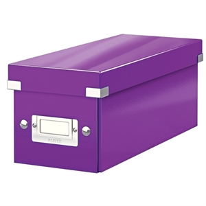 Leitz 6041 WOW CD opberg box / PP gelamineerd hardboard / paars
