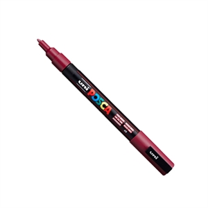 POSCA PC-3M verfmarker | wijnrood | ronde punt | 0,9 - 1,3 mm