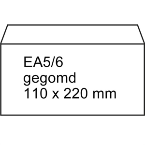 Raadhuis dienstenvelop / gegomd / EA5/6 / 110 mm x 220 mm / 500 stuks