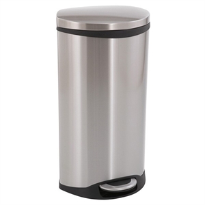 EKO Shell Bin pedaalemmer / metaal / mat RVS / 30 liter